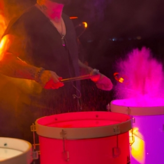 Tambores de Led Banda para festa debutante